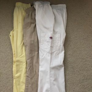 Dickies flare low rise scrub pants